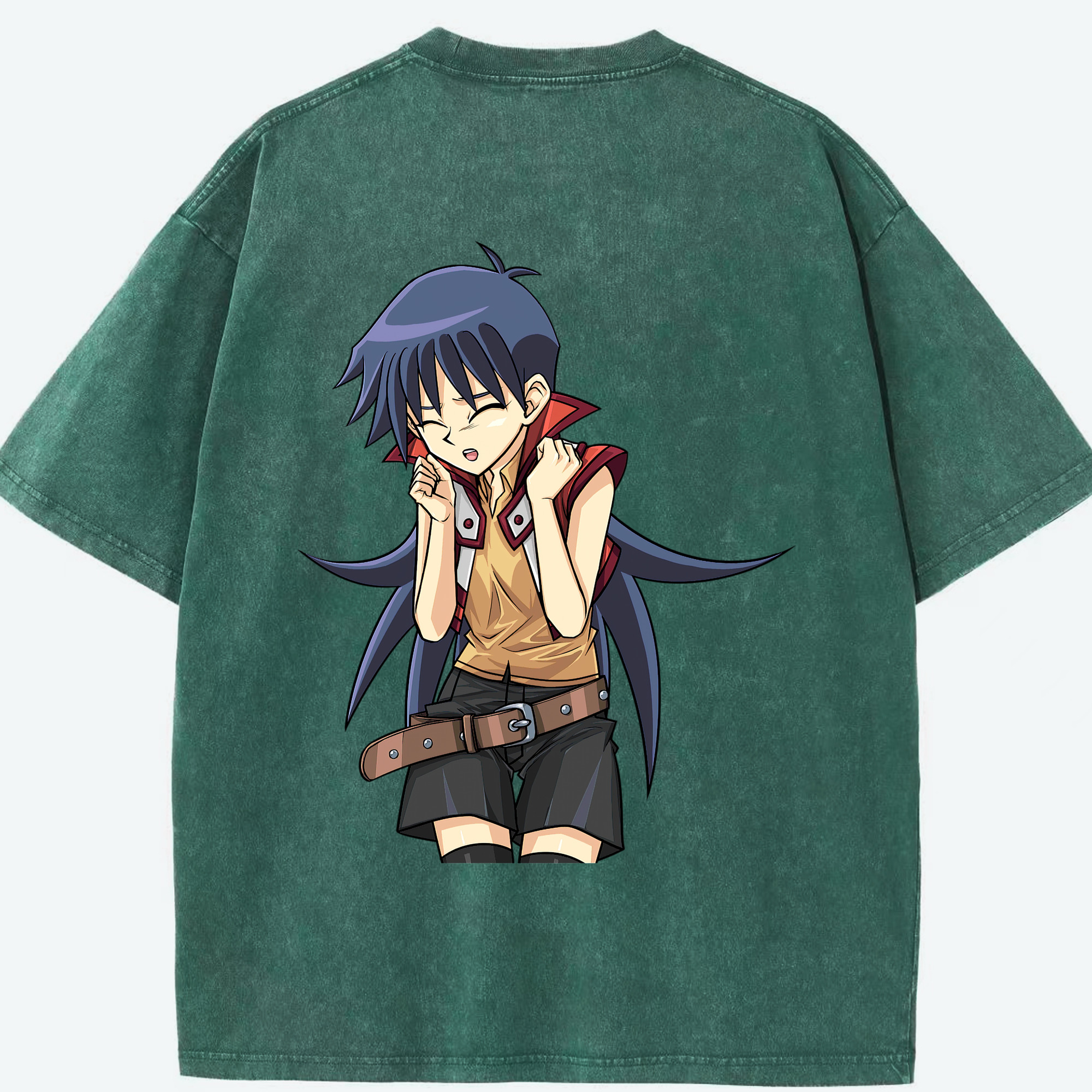 （画像用） 遊☆戯☆王 Yu-Gi-Oh! 綿100% ヴィンテージ風 半袖Tシャツ（背面プリント）
